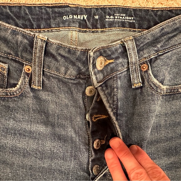 Old Navy High Rise Straight Jeans 10 - Picture 7 of 8